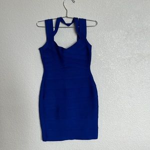 Blue bondage dress size small worn once in great condition.